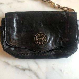 Tory Burch Leather Mini Cross Body Bag - Black